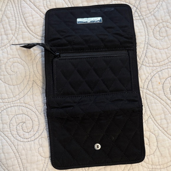 Vera Bradley Black Quilted Wallet with Logo - Picture 6 of 8